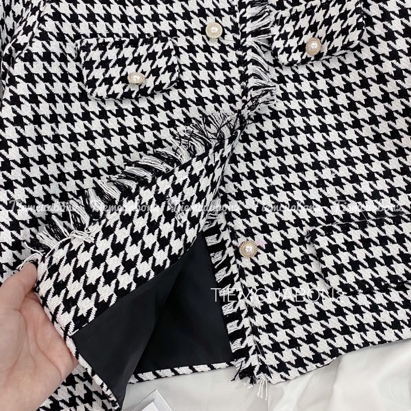 Set áo sơ mi nơ buộc kèm áo dạ tweet khoác ngoài xinh mặc riêng đều được | BigBuy360 - bigbuy360.vn