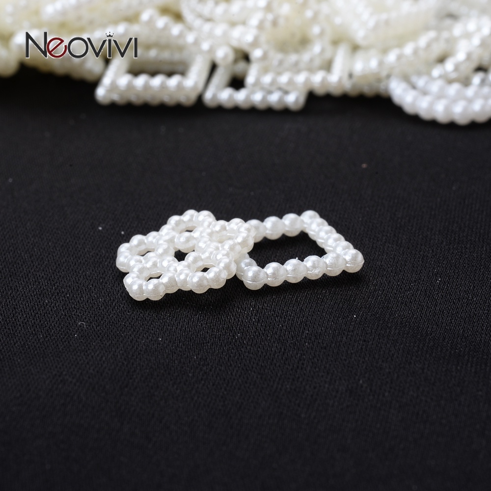 Set 100 Hạt Ngọc Trai Giả Hình Hoa / Trái Tim / Ngôi Sao / Mặt Trăng Dùng Làm Trang Sức