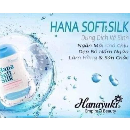 [Chính Hãng] Dung Dịch Vệ Sinh Hanayuki, Vệ Sinh Phụ Nữ Hana Soft &amp; Silk Chai 150g - DTVSHOP