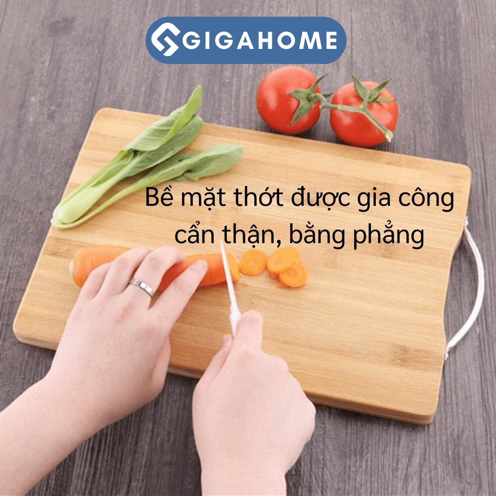 Thớt Gỗ Tự Nhiên GIGAHOME Chặt/Thái/ Kháng Khuẩn Chống Rạn Nứt 32x22cm 9124