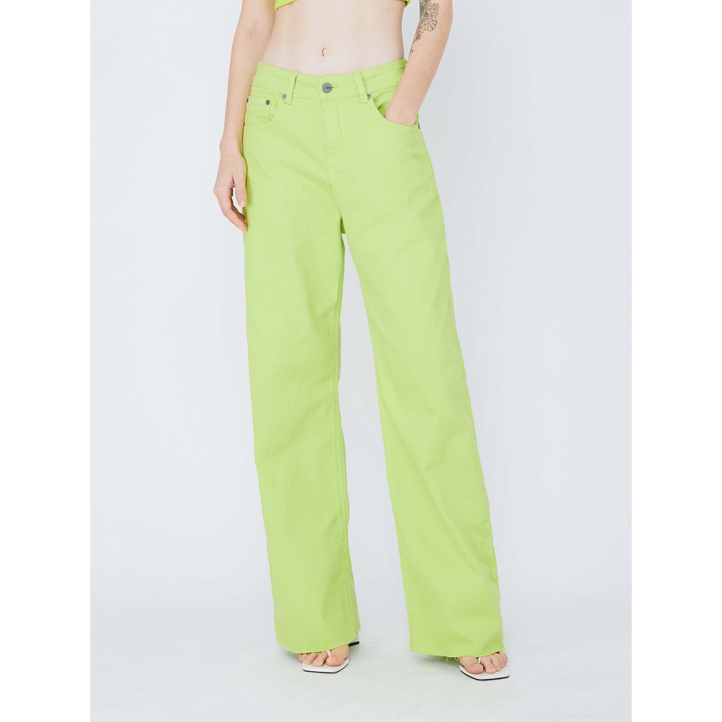 Quần Jean Nữ Straight Unfinished , Chất Cotton Pha Spandex Thoải Mái , WQJ000070,SOMEHOW