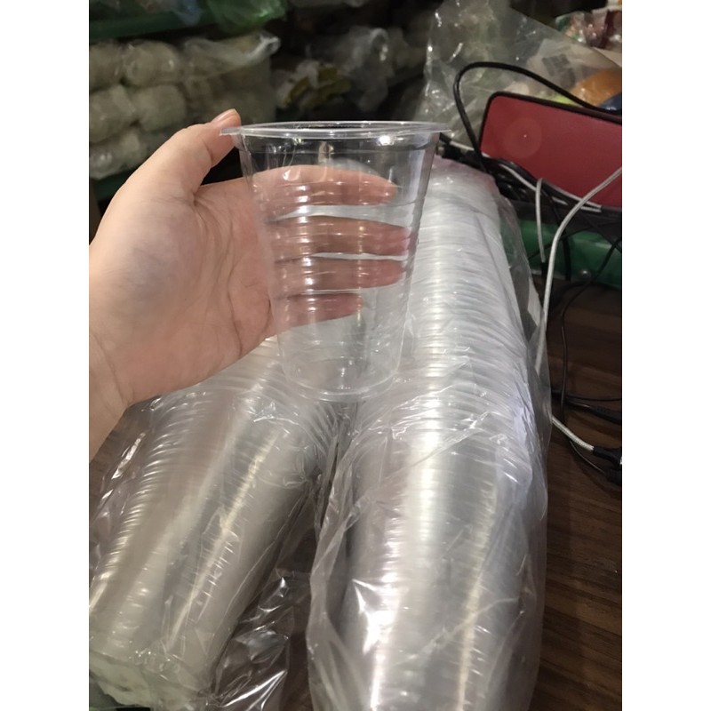 50 cốc nhựa dùng 1 lần 300ml và 500ml không nắp
