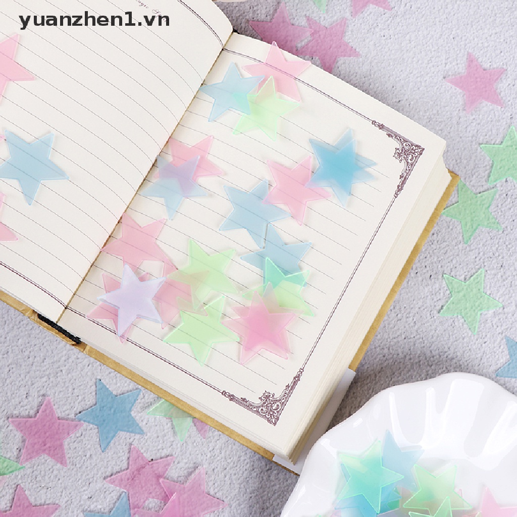 Bộ 100 Ngôi Sao 3D Dạ Quang Dán Trang Trí Tường