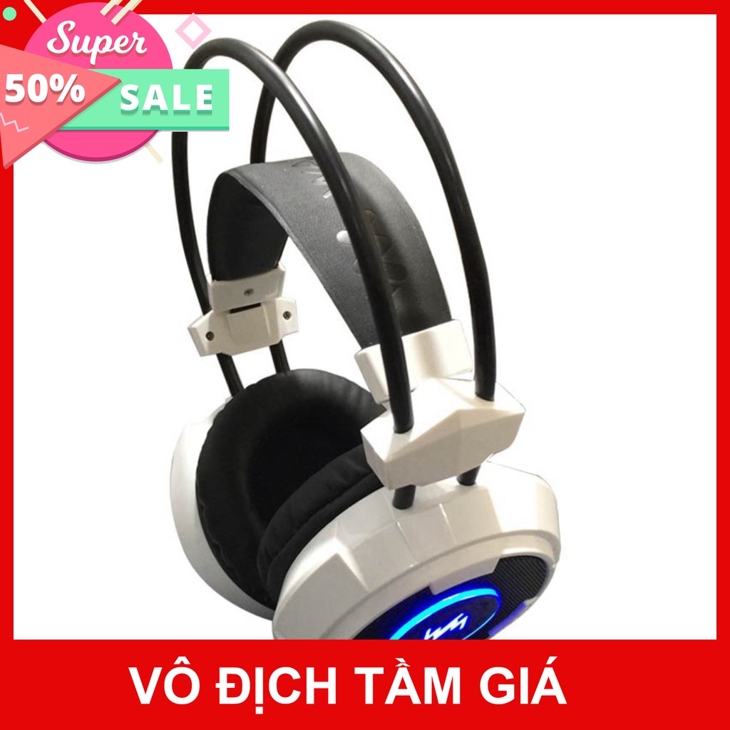 Tai nghe GAMING Wangming 8900L - Màu đỏ, trắng - Jax 3.5 dùng được cho điện thoại - Bảo hành 12 tháng