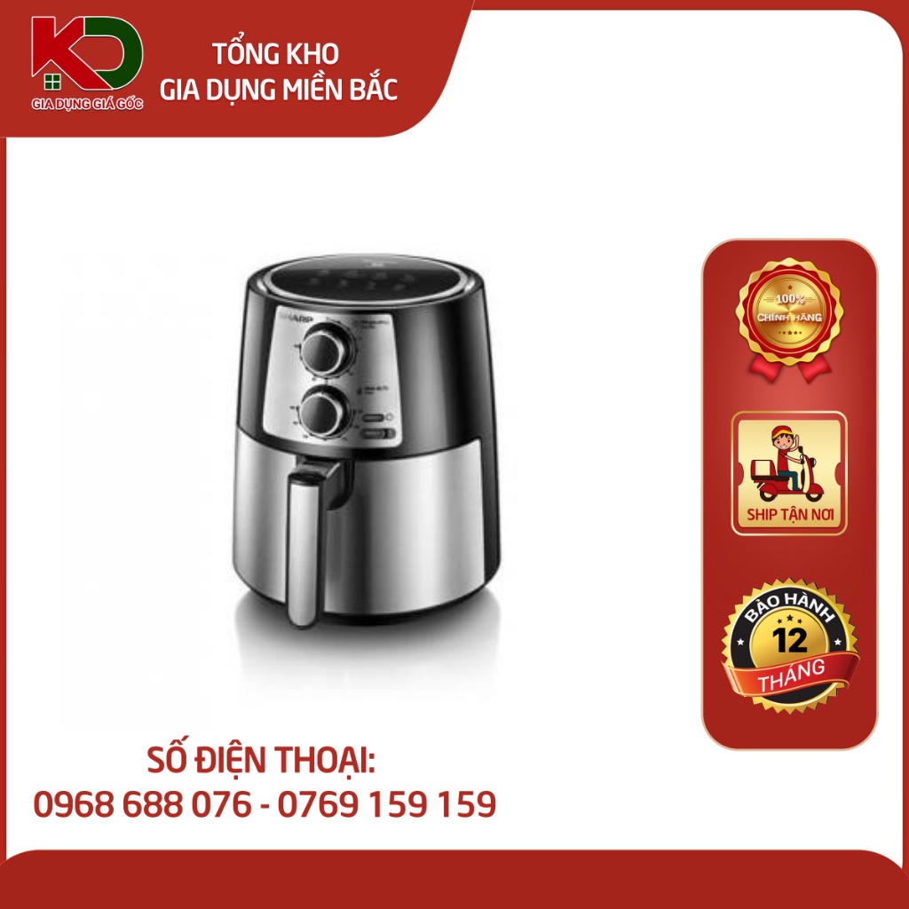 Nồi Chiên Không Dầu Sharp KF-AF42MV-ST, Chống Dính 4.2L [Thép Không Gỉ, 1450W]