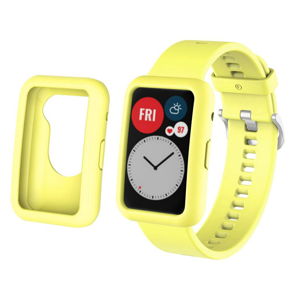 Ốp silicon mềm nhiều màu tùy chọn bảo vệ mặt đồng hồ thông minh Huawei Watch Fit