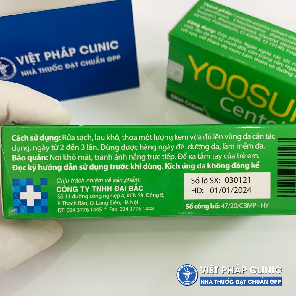 YOOSUN Rau má 25g (Kem ngừa mụn,rôm sẩy,hăm tả,mát da)