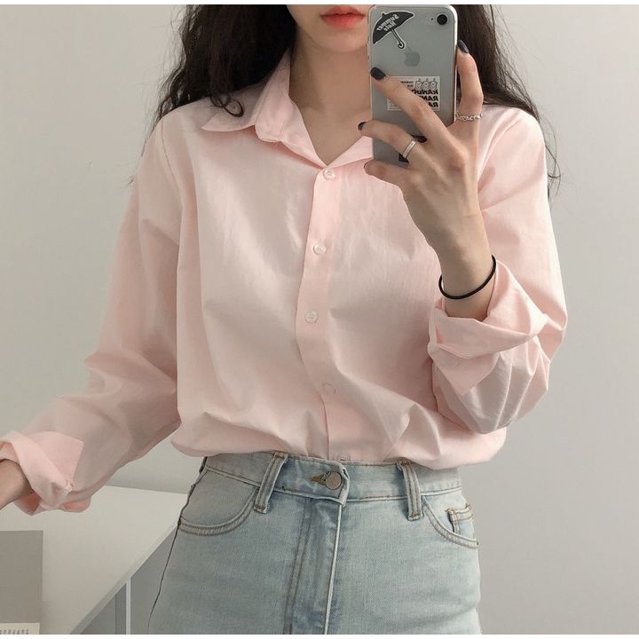 Áo Sơ Mi Dài Tay Thiết Kế Mới Thời Trang Mùa Hè Theo Phong Cách Hàn Quốc Cho Nữ
