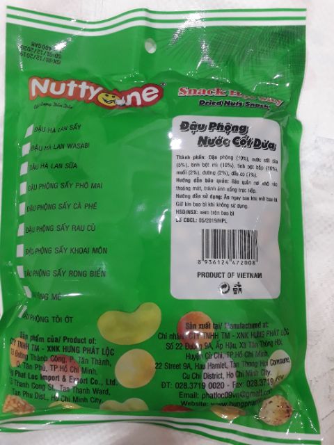 1.5kg đậu phộng da cá vị cốt dừa Nuttyone thơm giòn ngon