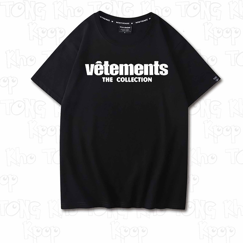 Áo thun phông đen trắng in hình VÊTEMENTS cheap moment LƯU DIỆU VĂN TNT thời trang idol thần tượng hoa ngữ