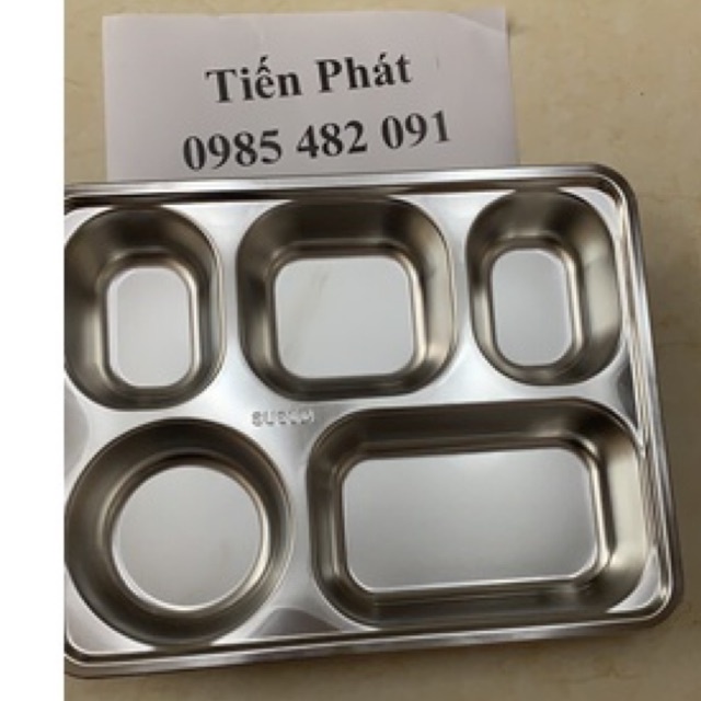 Inox 304 Khay cơm inox 5 ngăn sâu lòng nông lòng phòng Covid f0 kiểu Hàn Quốc khay chia phần đựng cơm quán ăn công nhân7