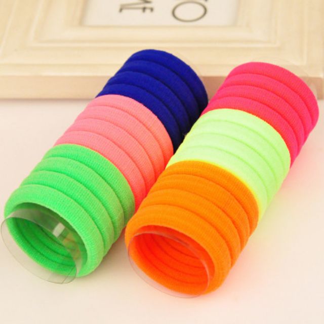1 SET 24 CÁI THUN CỘT TÓC NHIỀU MÀU