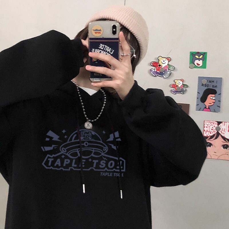 Áo Hoodies Tay Dài Thiết Kế Dáng Rộng Phong Cách Hàn Quốc | BigBuy360 - bigbuy360.vn