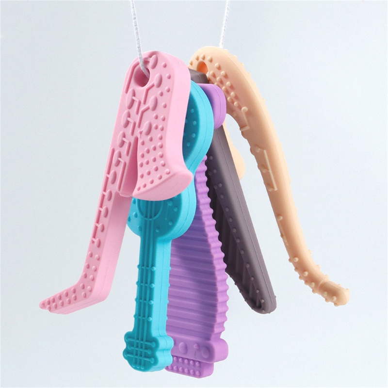 Set 5 Đồ Chơi Ngậm Mọc Răng Bằng Silicone Hình Dạng Dễ Thương Cho Bé