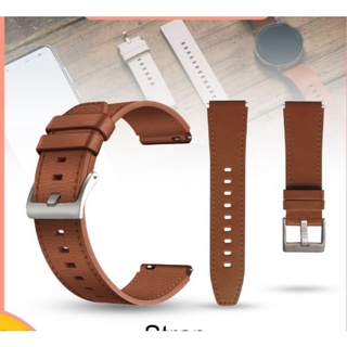 Dây đeo đồng hồ bằng da giả mềm 22mm cho Huawei GT/GT2 màu nâu