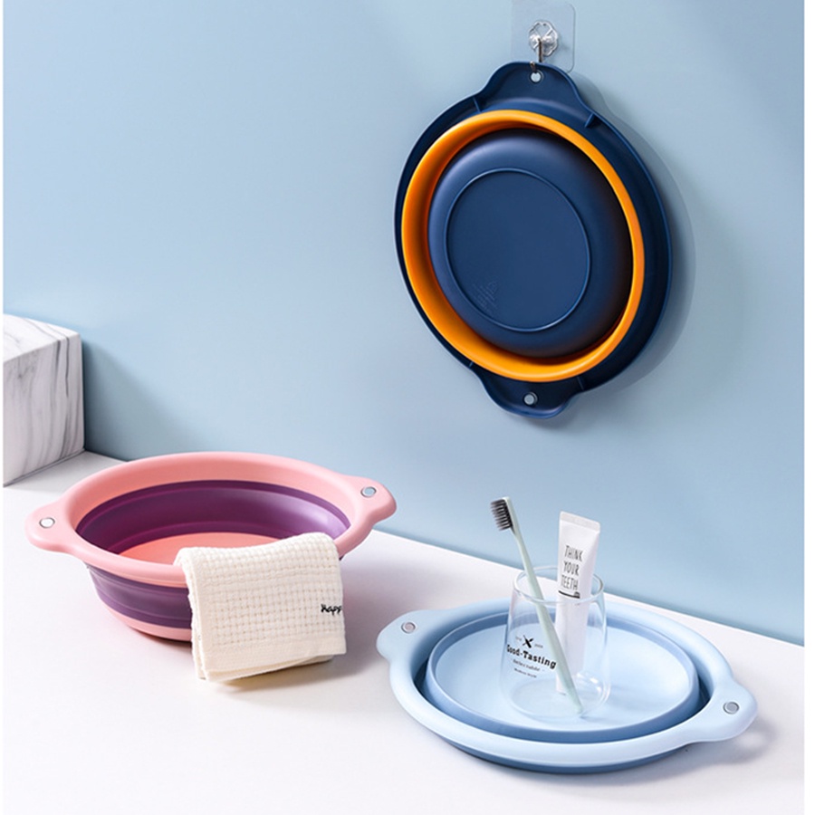 Thau nhựa gấp gọn giúp tiết kiệm không gian sống Chậu rửa đa năng xếp gọn tiện ích dễ dàng đem đi khắp mọi nơi THG