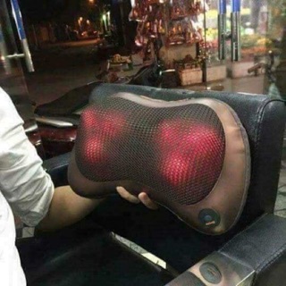 Gối matxa hồng ngoại 6 bi magic