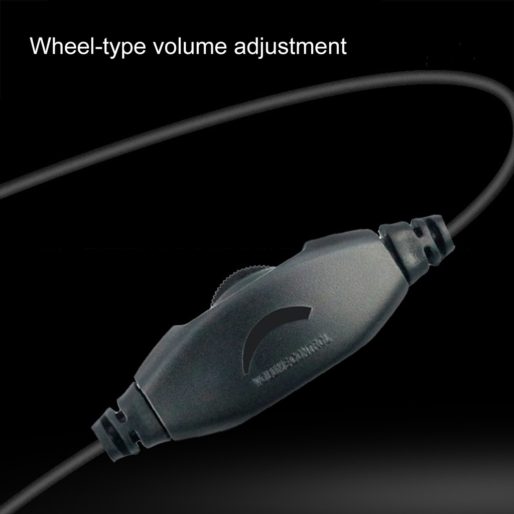 yuanzhen GM-005 Headphone 3.5mm Jack Noise Reduction Retractable Wired Earphone with Mic for Gaming