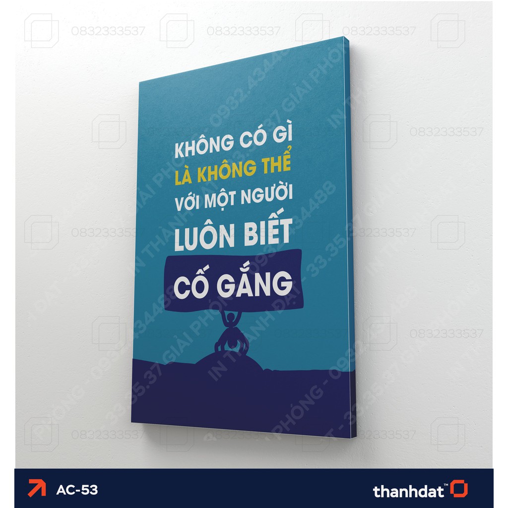 Tranh truyền cảm hứng làm việc thúc đẩy hiệu quả trong công việc - Tranh canvas siêu nhẹ [AA001]