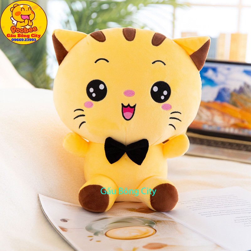 Mèo Bông Mishu cao cấp size lớn 56cm cả đuôi - Gấu Bông mèo nhồi siêu đáng yêu