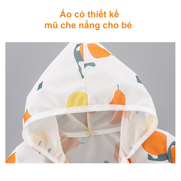 Áo khoác cho bé, áo nắng cho bé cao cấp chất thun sợi tre loại 1 nhẹ mát thoáng khí chống tia UV BBShine – AK023