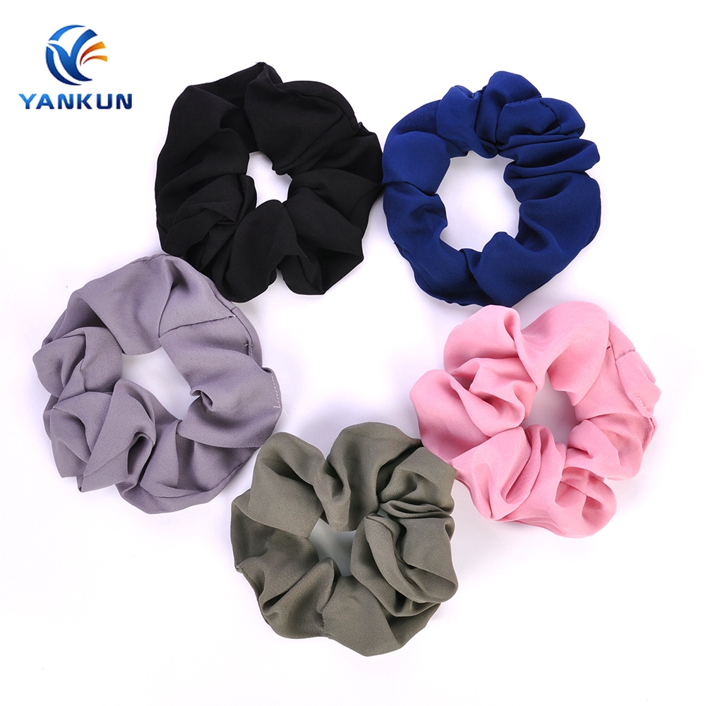 Dây buộc tóc màu trơn phong cách Hàn Quốc nữ tính