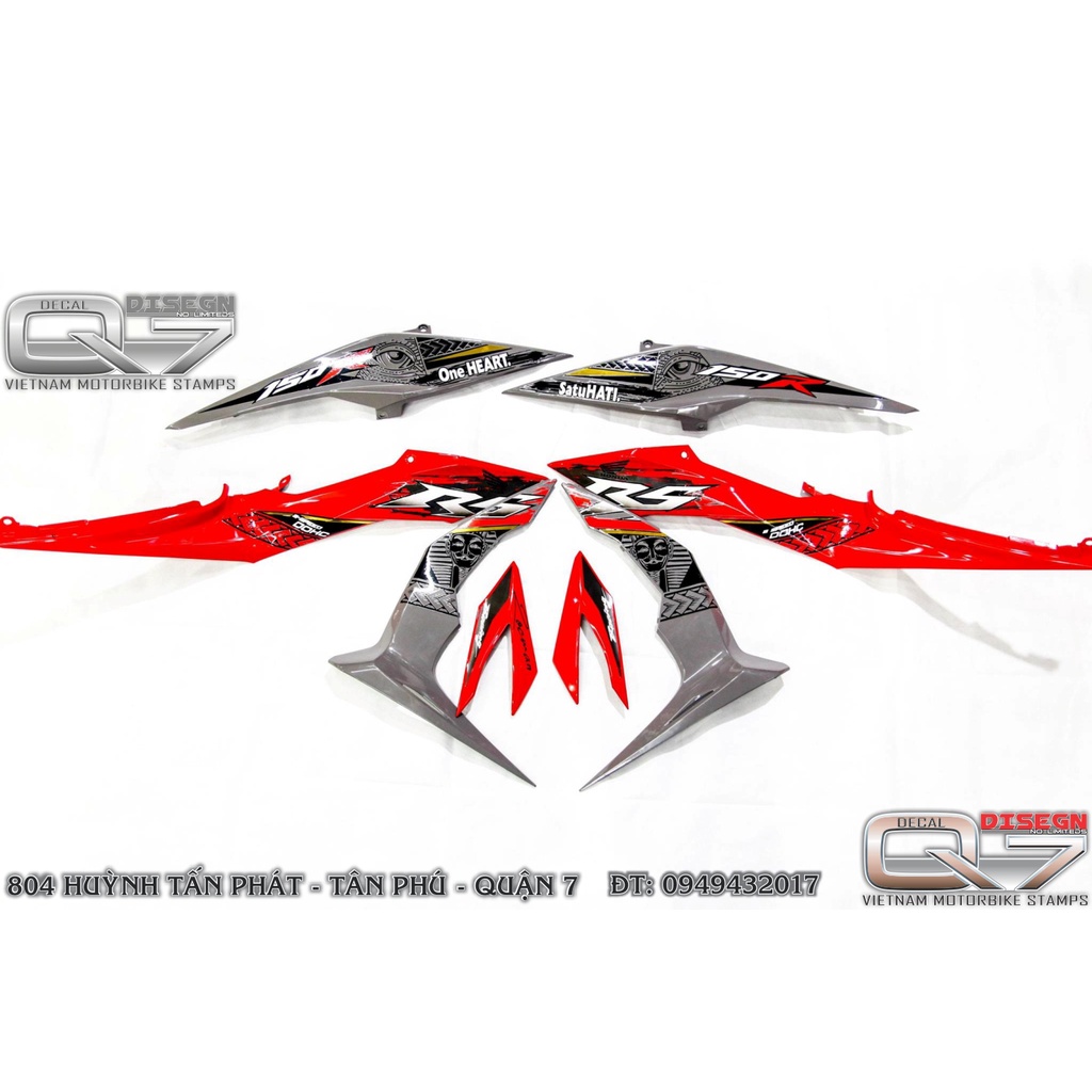 Tem rời sonic 150 xám đỏ- decalq7