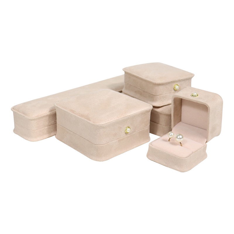 Hộp Đựng Trang Sức Bằng Flannel Cao Cấp Sáng Tạo Nhẫn hộp mặt dây chuyền hộp vòng đeo tay hộp vòng cổ hộp