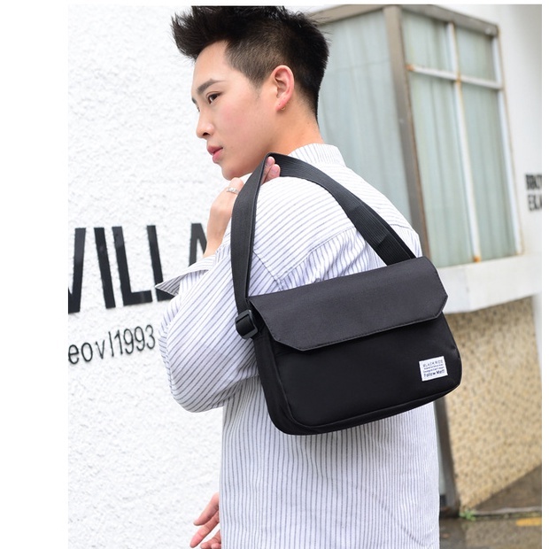 Túi đeo chéo vải canvas bền bỉ phong cách thời trang unisex nam nữ Hàn DUMBUM BL002