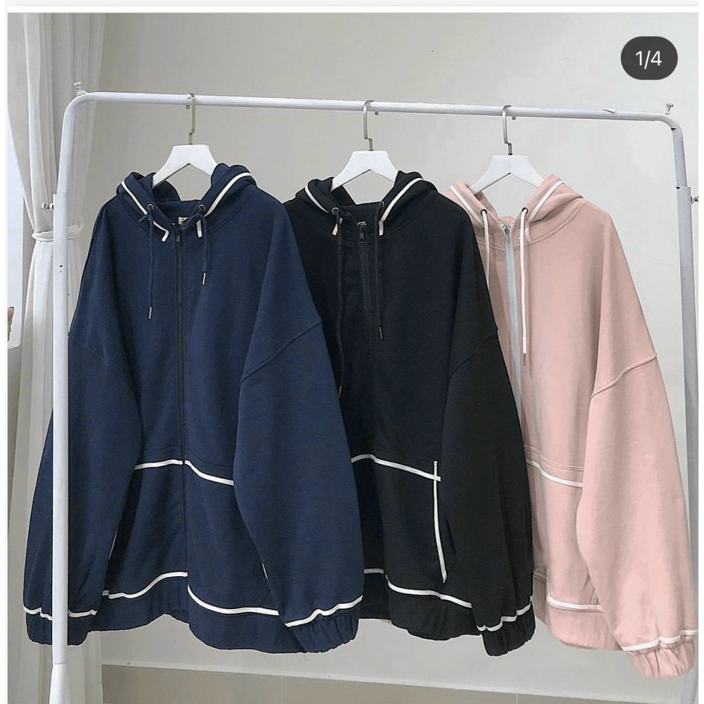ÁO KHOÁC HOODIE NỮ PHỐI VIỀN CAO CẤP SIÊU CUTE ĐẸP THỜI TRANG