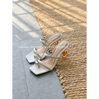 GUỐC LÊ NỮ SHU STORE - GUỐC NỮ THỜI TRANG XỎ NGÓN 2 DÂY GÓT TRÒN BI 5CM