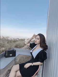 Đầm bigsize cổ sen