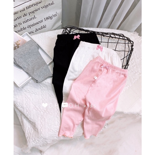 Quần legging bé gái, quần dài cho bé chất cotton co giãn 4 chiều mềm mại, thoải mái Xu Xu Kids size từ 7 đến 20kg