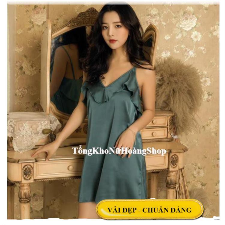 [Siêu Phẩm 2021 - Sang - Xịn]Váy ngủ sexy đắp bèo lụa satin cao cấp - đầm ngủ sexy lụa B1014 | BigBuy360 - bigbuy360.vn