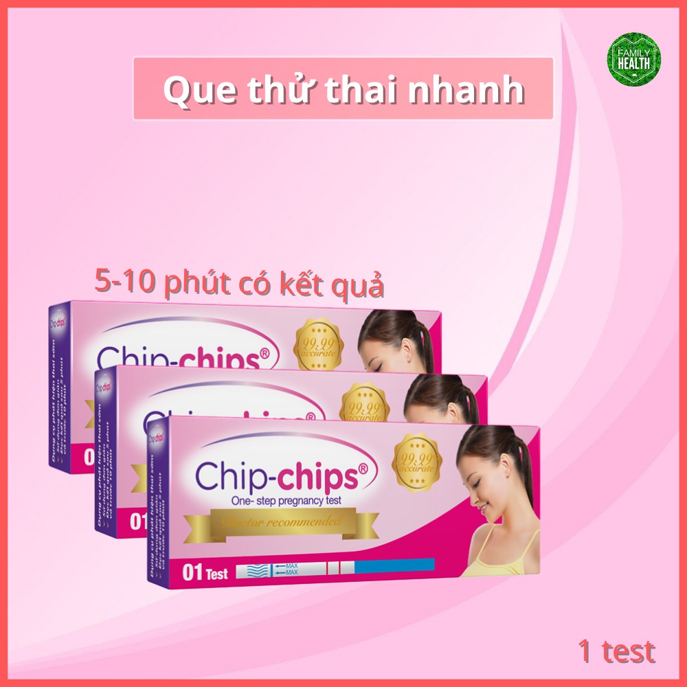 [CHE TÊN SẢN PHẨM] Que Thử Thai Chip Chips 1 Test Chính Hãng Dược Nhất Nhất