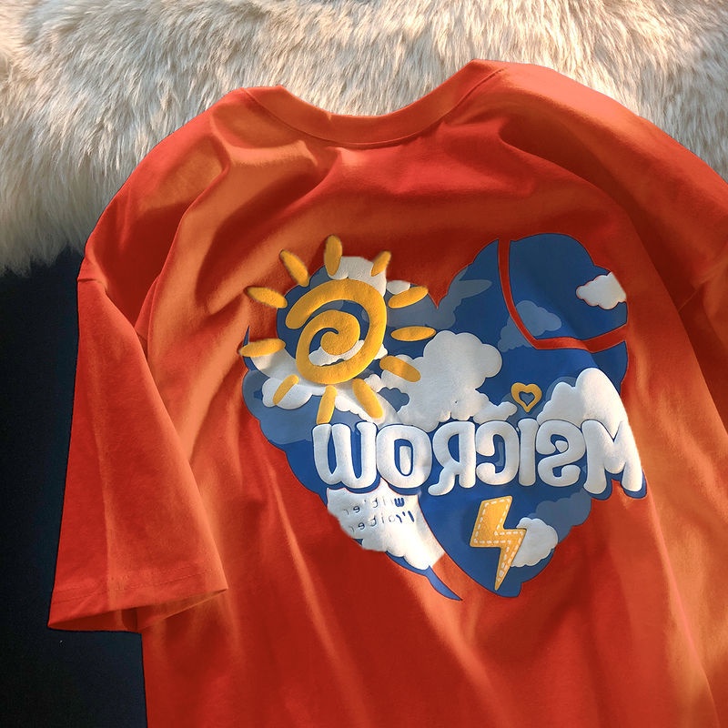 Áo Thun Tay Ngắn Dáng Rộng In Họa Tiết Kiểu Harajuku Nhật Bản Thời Trang 2022