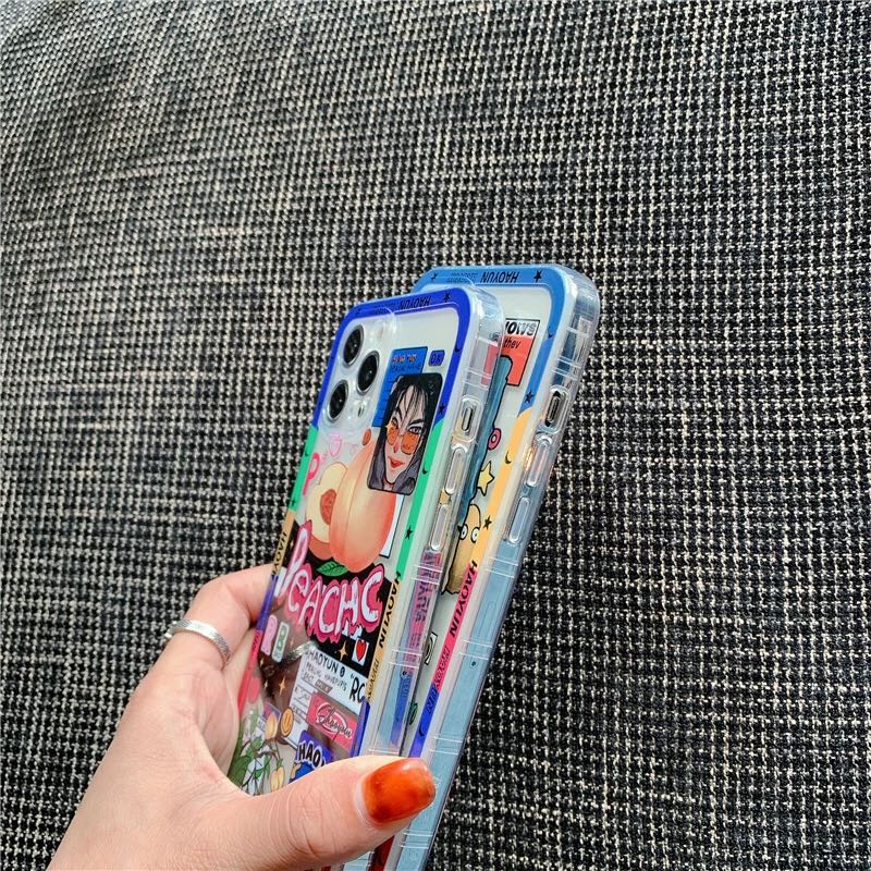 Ốp Điện Thoại TPU Mềm Trong Suốt In Họa Tiết Graffiti Cho iphone 12 11 pro max x xs Marsx xr 7 8 plus