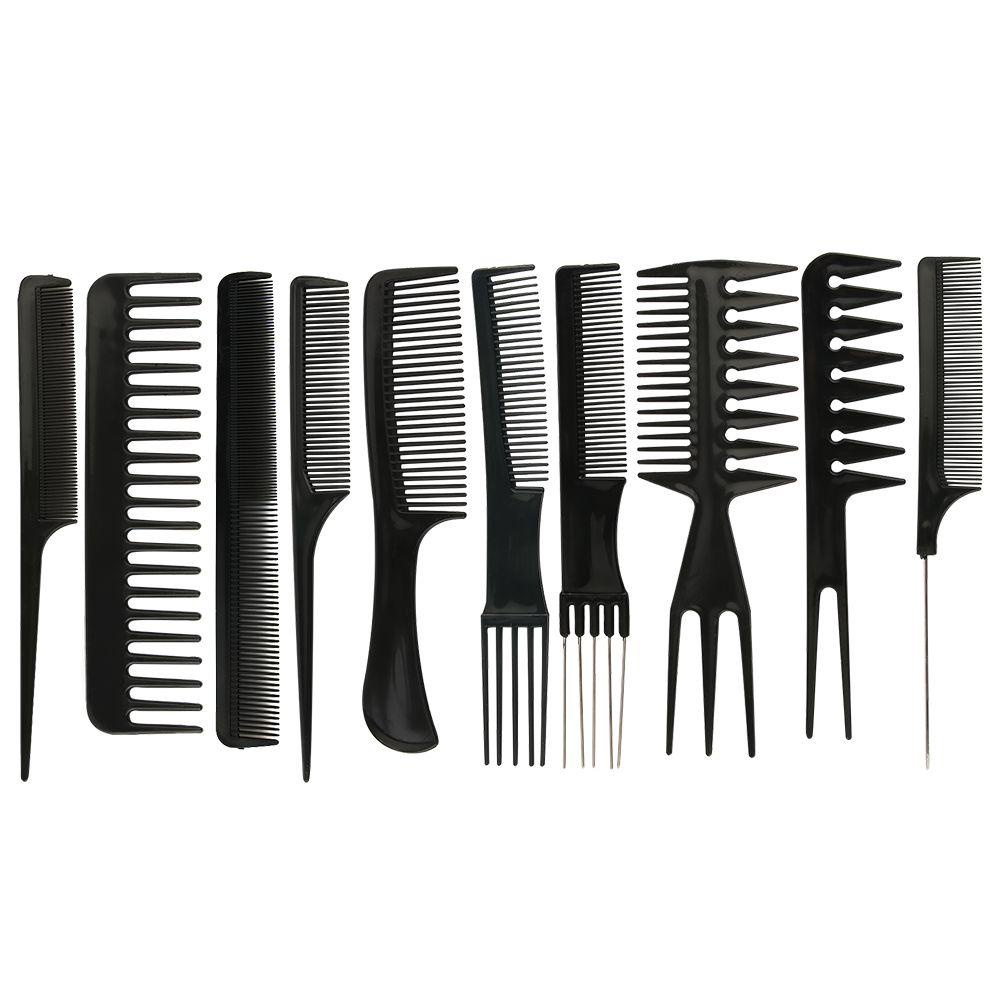 ROSE Set 10 Lược Tạo Kiểu Tóc Chuyên Nghiệp Cho Salon