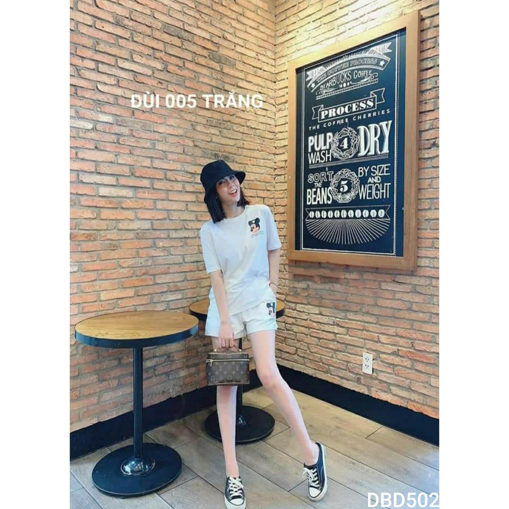 [ Ban Chạy] Đồ Bộ Mặc Nhà In Áo Quần Hình Chuột Dễ Thương Đủ Màu Size 40-65kg - DBD502 | BigBuy360 - bigbuy360.vn