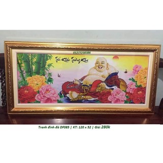 Tranh đính đá phật di lạc DF085 (KT: 120 x 52 cm)