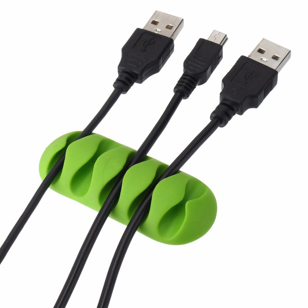 Miếng silicon kẹp giữ đầu dây cáp dây sạc USB (màu đen) | BigBuy360 - bigbuy360.vn