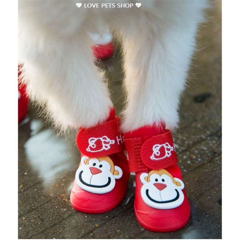 GIÀY ĐI MƯA CHO CHÓ MÈO, ỦNG ĐI MƯA CHO THÚ CƯNG (SET: 4 CHIẾC) - LOVE PETS SHOP