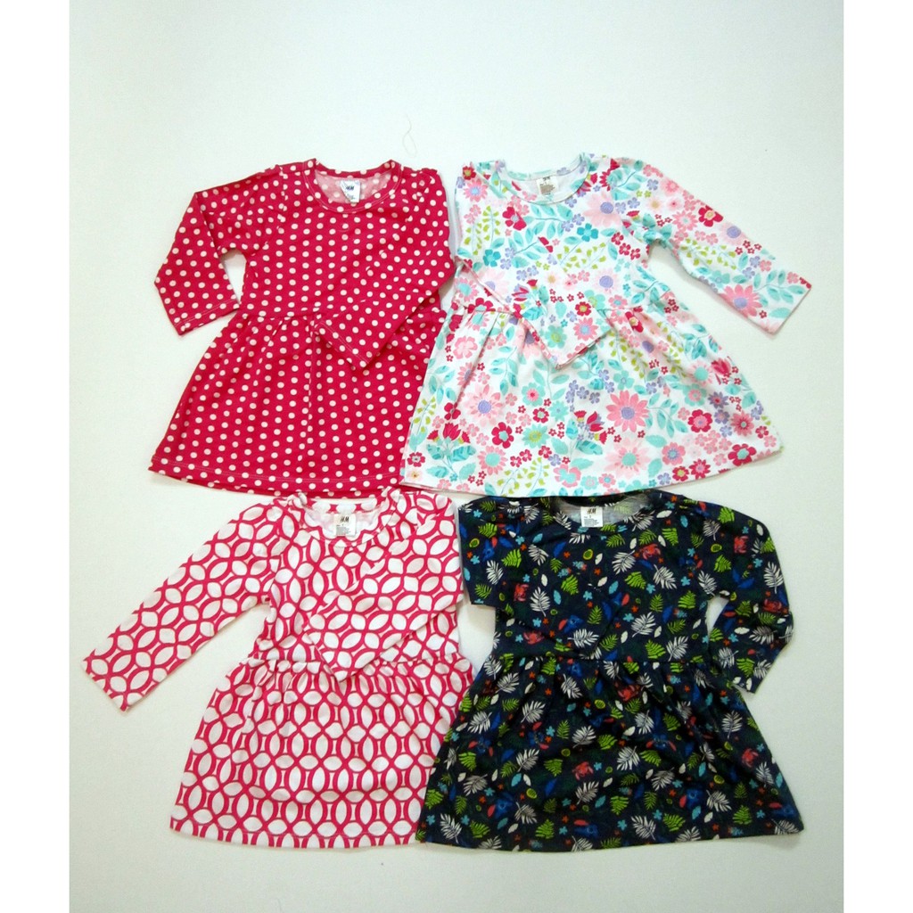 Set 3 váy bé gái HM cotton xuất dư