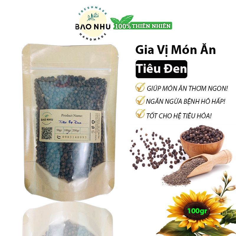 Tiêu Sọ Đen Nguyên Hạt Organic