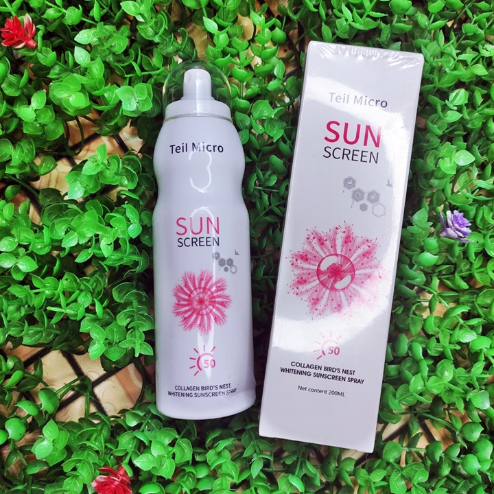 Xịt Chống Nắng Tuyết Yến Teil Micro 200ml Có Makeup, Dưỡng Da – HUKB765