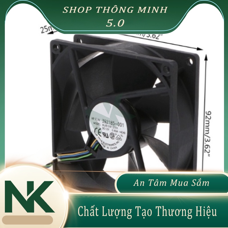 Quạt tản nhiệt máy tính 12V 0.6A 4 Pin 9x9x2.5CM Quạt 4000RPM Delta AUB0912VH