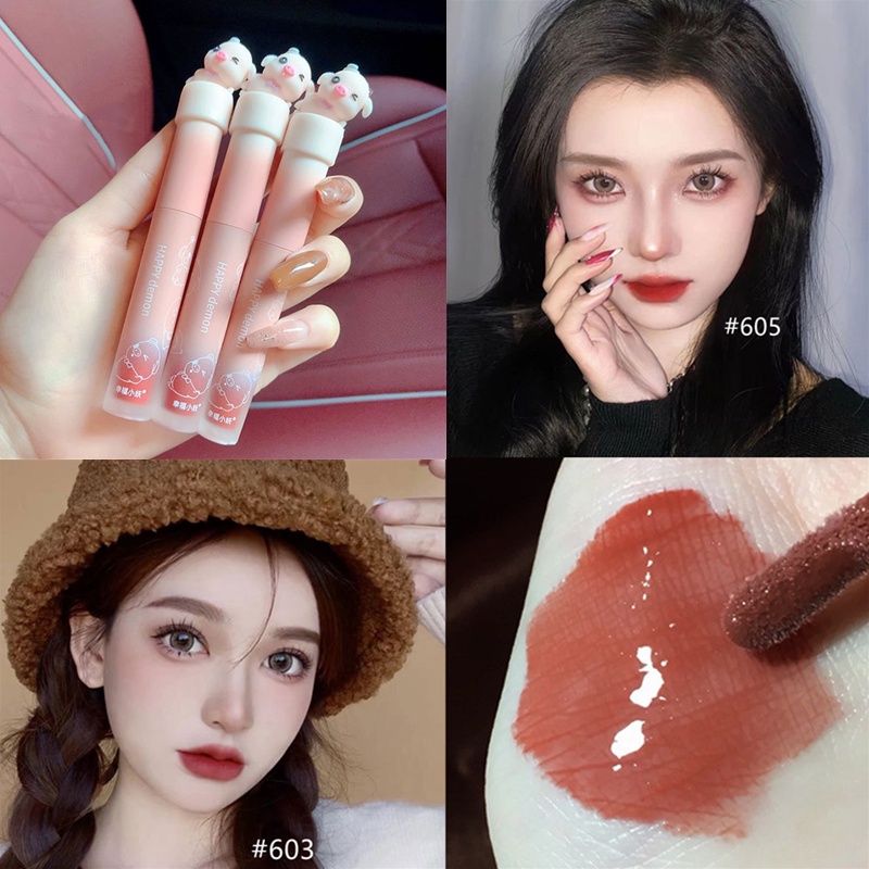 son kem lì HAPPY DEMON Fluffy Lip Glaze
