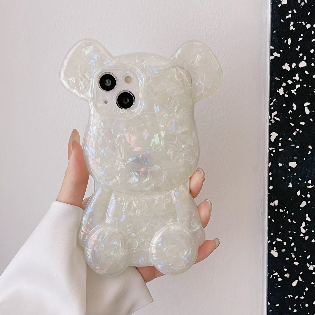 Ốp Điện Thoại tpu Hình Gấu 3D Cho iphone x/xs max 11 proamx 12 proamx 13 proamx