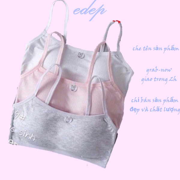 Áo bra học sinh - Áo lá học sinh cotton tăm 6059 loại đẹp