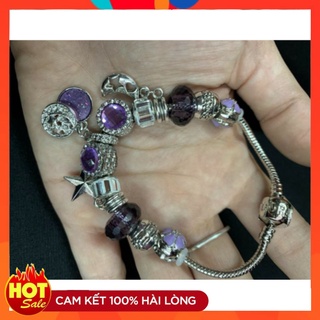HN vòng tay charm pha lê tím HN